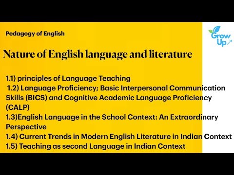 Nature of English language and literature