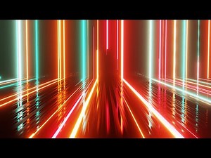 Abstract Neon Lines Speed Warp Motion Moving Background VJ Loop For Edits