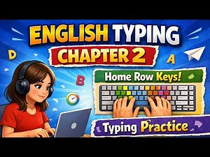 English Typing Chapter 2 | Home Row Keys Practice for Beginners | Full Tutorial