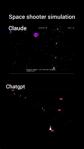 Space shooter simulation #claude
