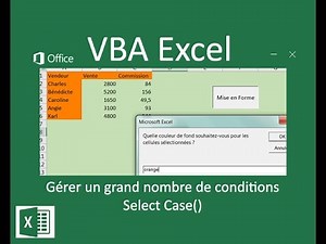 Select Case in VBA Excel to manage many conditions