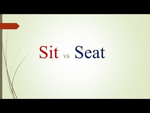sit vs seat II Easy Learning
