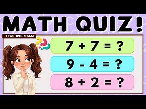 MATH QUIZ! | EASY AND FUN MATH ACTIVITY FOR KIDS | ADDITION AND SUBTRACTION | TEACHING MAMA