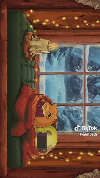 Double posting this because the desktop version of this scene is a million times cozier 🤎 Hope you all have a merry holiday season! And thank you so much to everyone who supported my art in the past year whether it’s sharing it, using my wallpapers, snagging some merch and little plush friends, or even a smile as you scroll :) . . . . . . . #animation #procreate #wallpaper #frog #cozy #winter #holidays #christmas #chill #cottagecore