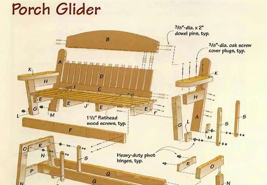 Porch Glider Woodworking Plans: DIY Patio Project (PDF Download) - Etsy