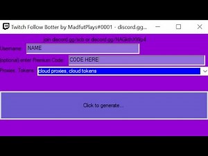 Twitch Follow Bot Tool Programm Generator **WORKING 2023** FREE