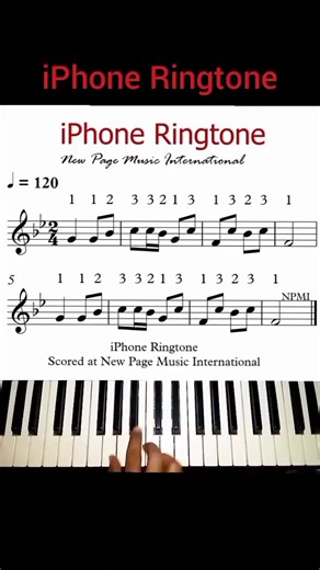 255K views · 1.6K reactions | Keyboard Performance of iPhone Ringtone ❤️ ‎On your keyboard, you can use marimba, tremolo marimba, Xylophone, tremolo xylophone, celesta, musicbox, or vibes. But I used marimba. On the video, there's a normal performance, and also a slower performance for the purpose of learning. ‎#keyboard #keyboardists #ringtone #smartphone #iphone ‎ | New Page Music International | Facebook