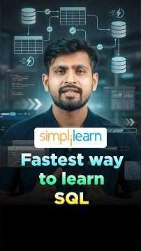 🔥Fastest Way to Learn SQL in 2026 | Master SQL #shorts #simplilearn