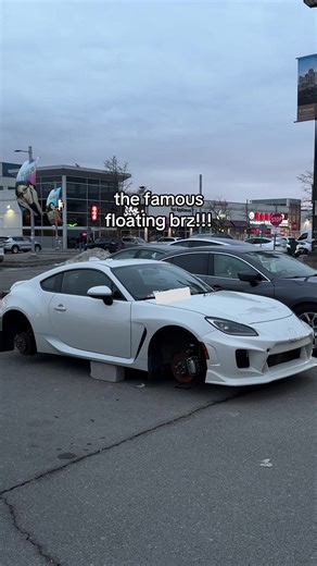 SCARBOROUGH’S VERY OWN FLOATING BRZ!! (i wna kno the story behind it sooo much) #scarborough #scarboroughspots #midlandandfinch #brz #subaru