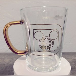 WDW Mickey Mouse Iconic Logo Glass Coffee Mug