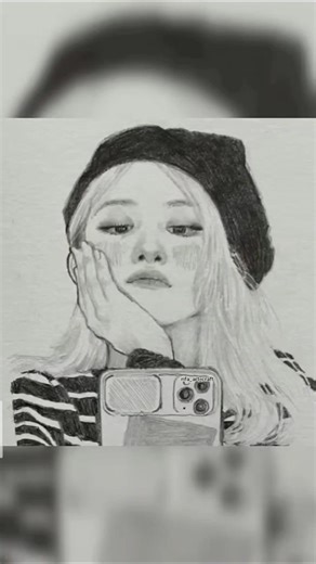 aesthetic black pink drawing ideas 💡✨ easy and beautiful ❤️ #art #aestheic #kpop #blackpink ❤️✨❤️