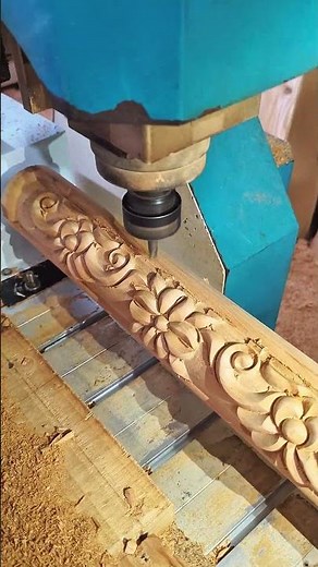 4 Axis CNC Power 💪 | Smooth Wood Carving & Perfect Design #4axisCNC #cncrouter #cncmachine #shorts