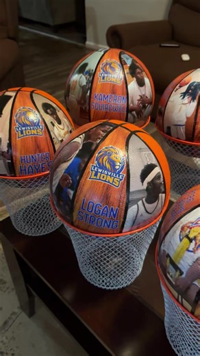 Custom basketballs with net gift baskets 🏀 #CustomBasketball #lavishdesignsbyjelisha #sportsmom #customsports #keepsakegift