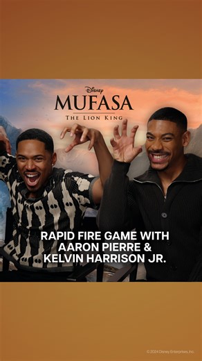 🐾 Pride Lands Showdown! 🦁 Aaron Pierre and Kelvin Harrison Jr. race to name animals found in the kingdom! Who will reign supreme? 🏆 Spoiler alert!: Aaron takes the crown! #Mufasa: The Lion King is now playing only in theatres. Get your tickets today at www.disneymovie.ca/MufasaTheLionKing. | Walt Disney Studios