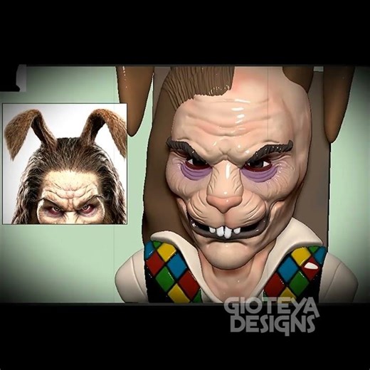 Work in Progress: Winnie The Pooh Blood and Honey 3 Rabbit #3dprinting #3dprint #movies #horror #3d