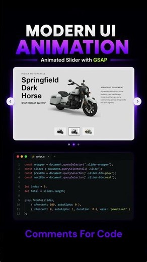 Create a Modern UI Slider Animation with GSAP