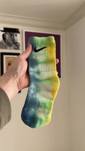 Tie dye nike socks going out 📦 #tiedyenikesocks #tiedyenike #tiedyesocks #tiedyeresults #tiedyediy #tiedyecustom