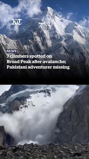 7 climbers spotted on Broad Peak after avalanche; Pakistani adventurer missing
