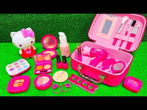 3 Minutes Satisfying with Unboxing HELLO KITTY Makeup Beauty Fashion Set ASMR No Talking