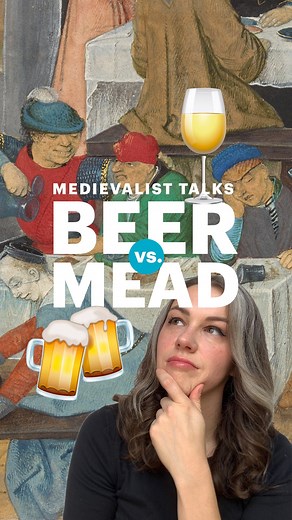 True or false: people drank so much beer back then because the water was bad. Watch as Larisa debunks this common myth, and celebrates the differences between medieval beer and mead. Happy Beer Day! Cheers 🍻 🏷: #BeerDay #Medieval #MiddleAges | Getty
