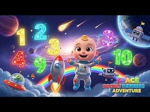 Space Rocket Numbers Adventure | Fun Counting Song for Kids | Blast Off with Numbers