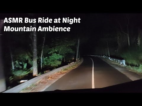 POV Night Bus Journey 🚍Mountain Road Trip for Sleep & Relaxation