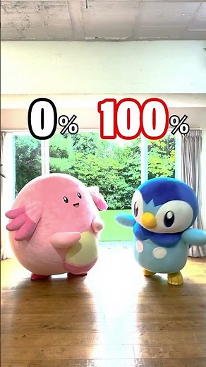 #Chansey gently watches over #Piplup dancing energetically😊