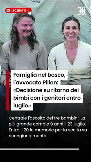 Famiglia nel bosco, l'avvocato Pillon: «Decisione su ritorno dei bimbi con i genitori entro luglio»