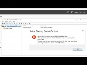 How To Fix The Specified Domain Either Does Not Exist Or Could Not Be Contacted Windows Server