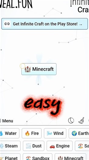 how to make Minecraft in infinite craft | just watch #infinitecraftrecipes #minecraft