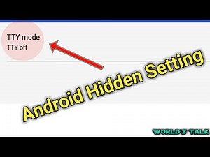 Android Mobile Hidden Setting About TTY Mode _ World's Talk 💕