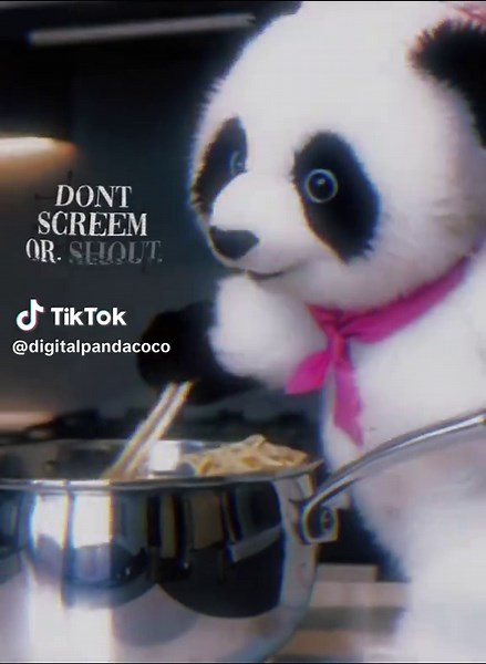 Panda cooking 🍝 #cute #chef #panda #yummy