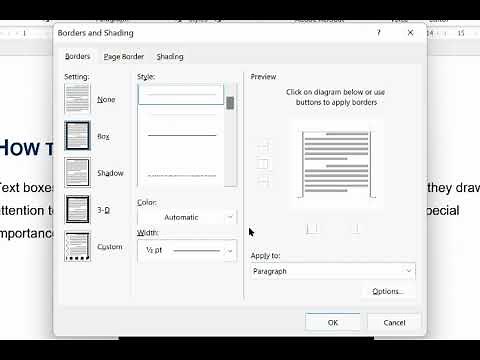 Word - Creating accessible text boxes