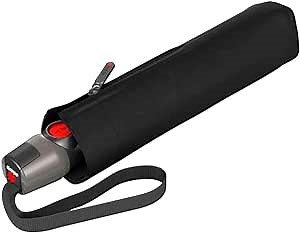 Knirps T200 Compact DuoMatic Wind Resistant Auto Open/Close Full Umbrella, Black