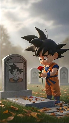 Chibi Only Wanted to Bring Flowers to Visit His Father 🌹🪦 #shorts #goku #dragonball