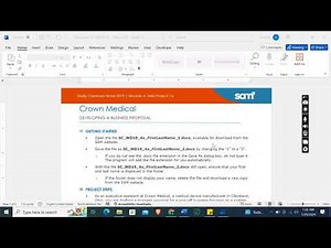 Shelly Cashman Word 2019 | Module 4: SAM Project 1a | Crown Medical #shellycashman #module4