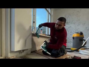 A plumber shows how to connect vertical radiators