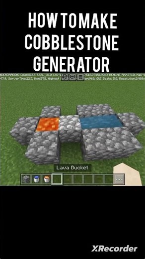 how to make a cobblestone generator| #viral #minecraft #shortvideos #gaming #viral #shorts