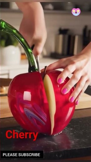 ASMR Glass Red Cherry Cutting ✨🍒 | Relaxing & Satisfying Sounds