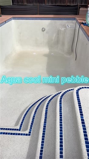 Aqua blue mini pebble stone finish. #satisfying#viralvideos | G&L pools and spa
