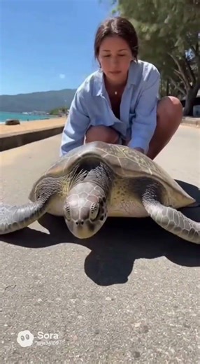 🐢☀️ She Turned a Turtle the Right Way — Just in Time