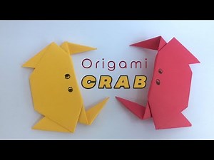 Crab Sea Animals Making with Paper Origami Step by Step Instructions for Beginners