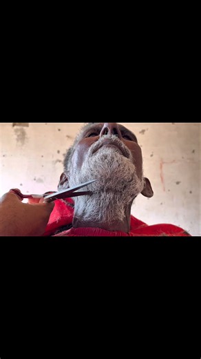 Perfect Haircut & Beard Line with Blade | Mustache Setting – Madni 💇‍♂️ #razorcut