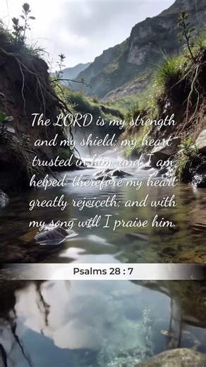 Psalms 28:7 (KJV) | Bible Verse for Strength and Stability