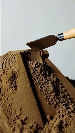ASMR Sand Carve – Tiny Pyramid & Falling Grains
