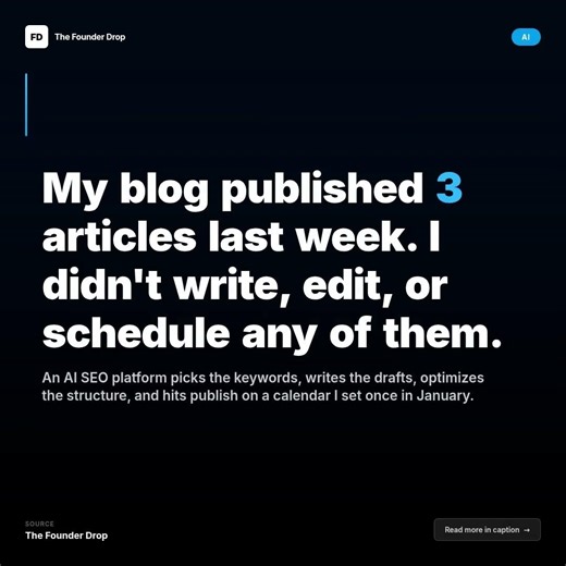 My blog published 3 articles last week. I didn't write, edit, or schedule any of them