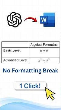 How to Copy Table from ChatGPT to Word #Shorts