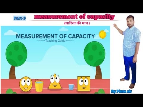 Measurement of capacity ( धारिता की माप)