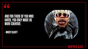 27 reactions | Happy 50th birthday to multi-talented, Afro-futurist, culture-defining icon, Missy Elliott! From her one-of-a-kind style moments, to the psychedelic visuals, to her unapologetic attitude, how could you NOT be inspired by The Misdemeanor??? | Apollo Theater | Facebook