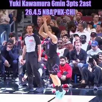 Yuki Kawamura 6min 3pts 2ast 26.4.5 NBA PHX-CHI #河村勇輝 #bulls